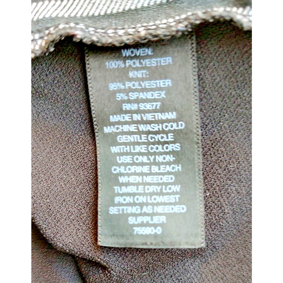 Worthington Woman's Black White Stripped Shell Top Size XL Pleat Front more room - Picture 8 of 8